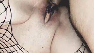 in a casual story mature skinny wife tries homemade anal with stockings and licking