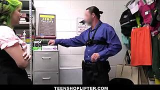 In a tense shop encounter, cute thick teen shoplifter Aleena faces guard Jack Vegas. After a cavity search and deal, he rips her clothes and fucks her with his monster cock.