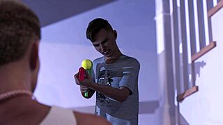 Chaval De 18 Años Triunfa Con Su Canguro Mientras Sus Padres No Estan En Casa. El Babysitter Y El Sexo Prohibido Contrastan En Esta Escena Intrigante.