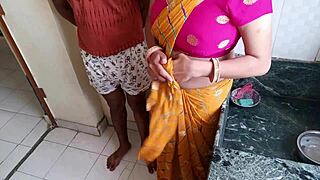 subtle indian bride gets naughty with big cock in kitchen on wedding day