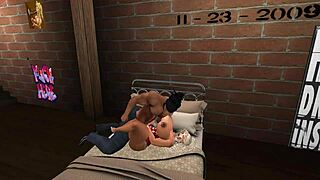 Black Cock Ride With Big Ass Shemale In Interracial Anal Fucking And Riding Action