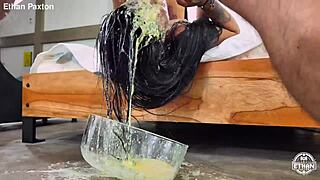 NO MERCY pukefest for tiny 18+ ANAL SLUT Michy Perez - extreme rough domination!