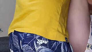 i feel so horny as random plumber fingers my tight shaved pussy to squirting