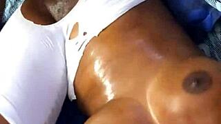 Amateur couple shares hot romantic session on chia with cowgirl riding, doggystyle, missionary positions, and passionate moans from muscular bodybuilder and girlfriend.