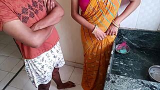 subtle indian bride gets naughty with big cock in kitchen on wedding day