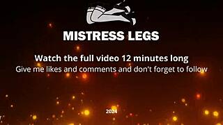 Goddess Feet in Cute White Socks and Jeans on Spring Grass Field