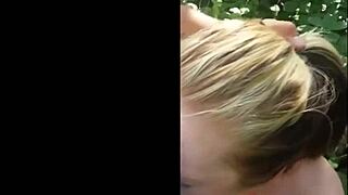 Cute tinder girl gives outdoor blowjob in pov style