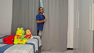 He Wanted To See His New Stepdaughter Naked So Hid Behind Bedroom Curtain