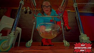 Dominatrix mistress april dominates the girl from ipanema with huge big horny holes ready for double fisting in this kinky femdom threesome.