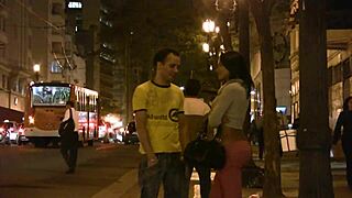 Tranny begins with a deep kiss before intense doggystyle assfucking in lingerie on bed