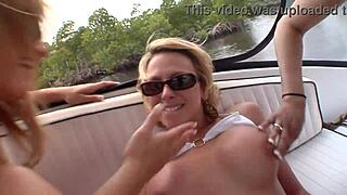 Whoa, this hot groupsex orgy on the boat turns into a wild lesbian gangbang with kissing and pussy licking! Everyone's getting wet and rough in the bisexual action. 🌊👩‍❤️‍💋‍👩🔥