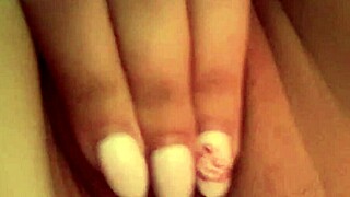 shaved pussy gets intense solo masturbation session