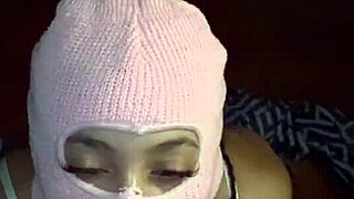 How Does This Masked Curvy Babe Deepthroat A Massive BBC In Homemade Lingerie As A Beautiful Amateur Neighbor?