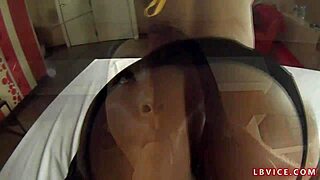 Amateur Thai ladyboy Pampam gets rough bareback assfucking in POV, choking and smothering with fishnets 😈🍑