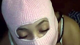 How Does This Masked Curvy Babe Deepthroat A Massive BBC In Homemade Lingerie As A Beautiful Amateur Neighbor?