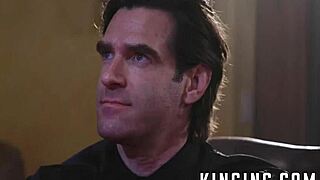 engaged couple faces cuckold daddy and mommy in taboo family holiday party