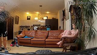 In this photoshoot, the model poses naked for a professional session.