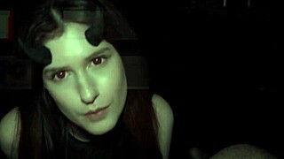 Wow, Sexy Devil Delivers Deep Slobbery Blowjob to Huge Monster Cock! She Swallows Cum Passionately in Halloween Rough Sex.