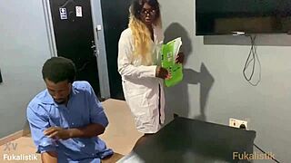 big ass lekki doctor takes on bbc patient in hospital office riding session