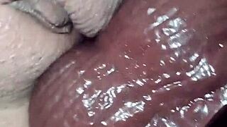 Stretching my ass wide with huge toy until full orgasm hits in intense session