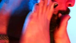 Goddess Gets Feet Licked And Pussy Fucked With Deepthroat Choking And Gagging In Close Up