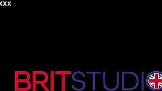 student under milking table gives deepthroat blowjob with massive cumshot and swallow in uniform