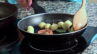 What if a big natural boobed amateur housewife gets her shaved pussy ridden cowgirl style after blowjob?