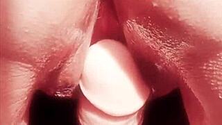 hey, look at this mature cougar teasing her shaved wet pussy