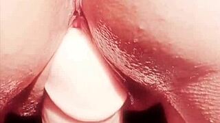 hey, look at this mature cougar teasing her shaved wet pussy