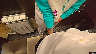 Teacher Cums Hard in My Panties Inside School Toilet Now!