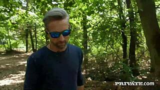 Does this hot brunette crave riding big cock until cumshot covers her hairy pussy and small tits?