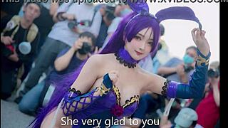 xuxu cosplay continues the jerk off challenge in costumes for part 2