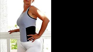 Isn't this mature babe's big ass in spandex and pantyhose just begging for some wild action?