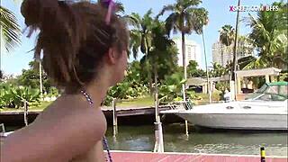 Lovely Teen Sluts Enjoy Threesome Sex With Big Cock Outdoors