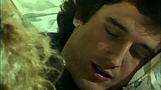 Kim Chambers bends over for vintage blowjob and cowgirl riding on big cock