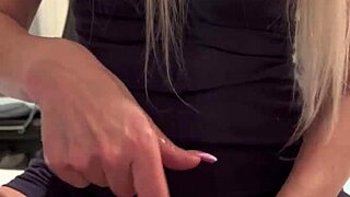 Stepmom feels so good helping her stepson cum in bed with lingerie on.