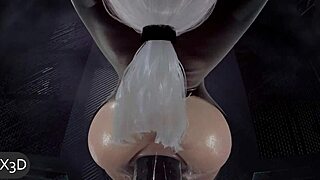 Black Cat Milks Venom's Huge Balls In 3D With Blonde Blowjob And Doggystyle Sex