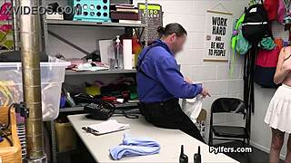 why does this officer fuck the perky brunette suspect's pretty mouth deepthroat style?