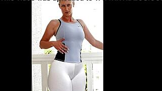 Isn't this mature babe's big ass in spandex and pantyhose just begging for some wild action?