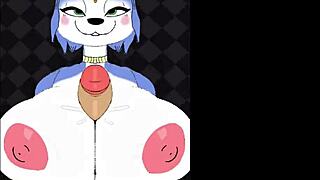 Krystal teams up with Fox McCloud for a steamy titty fuck session with his big cock