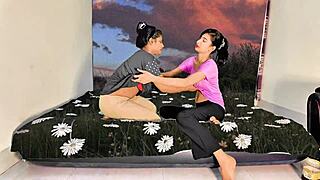 Uttaran20 - deep throat threesome sex with skinny girls riding rough in missionary. Wet pussy action gets romantic fast! 😘