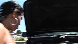 i'm amina amore the broken down bitch in lingerie fishnets heels getting deepthroat doggystyle anal finger gaping