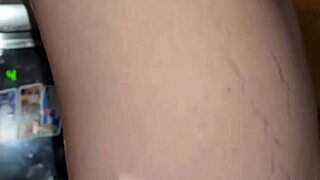 Wife got wet messy fuck in kitchen with husband leading to squirting orgasm and dripping creampie.