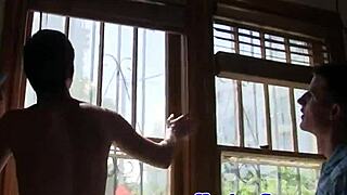 real twink gets anally fucked by group of dorm students in facial finish