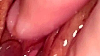 Amateur pink pussy shows up close after losing virginity 132 days ago in couple sex.