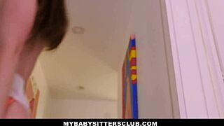 Isn't hunky boss Mr. McLane pounding hot teen babysitter Paris Cummings in doggystyle and cowgirl?