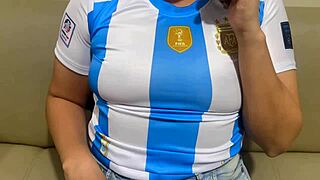 In a steamy encounter, the lesbian woman guided her Argentine friend into passionate scissoring and squirting. Their taboo exploration unfolded with intense kisses and moans.