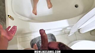 Busty Stepmom Natasha Nice Getting Fucked Nicely in Her Tight Ass by Stepson with Big Tits Boobs Hardcore Sex in Momlikesanal Taboo