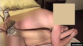 Brunette blows and rides in homemade cowgirl pov with cum on ass.