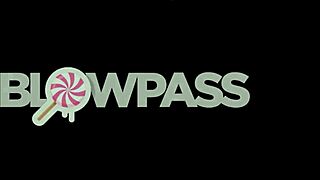 Open wide for my deepthroat blowjob, says the hot busty redhead milf as she gets face fucked with sloppy sucking and handjob at the gym with tattooed tits.